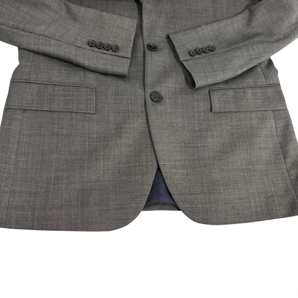 New J.Crew Thompson Suit Jacket Blazer Men 42L Gray Premium Wool Two Button NWT